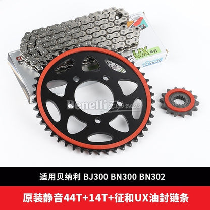 Motorcycle Benelli Tnt600 Srk600 Tnt300 302r 249s Choho HX UX STAR-Ring Chain & Hardened Steel Double Layer Silent