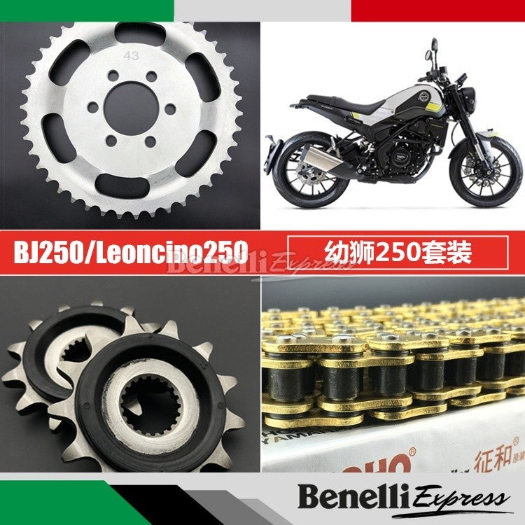 Benelli Leoncino 250 Spare Parts 3 Chain Set Crankshaft Engine Cover Cyclinder Block Brake Caliper