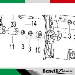 Benelli Trk502 502x Left Bush Engine Front Buffer Bushing Motorcycle Spare Parts
