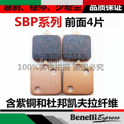 Benelli TRK502 TRK502X SBP Series Gold Premium Quality Black Hi Grade disc brake pad front and rear brake pads