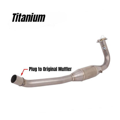 RAVEN SYM ADXTG 400 Scooter Exhaust Pipe Modified Stainless Steel Titanium Front Motorcycle Exhaust