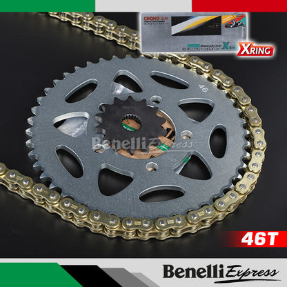 Motorcycle Benelli Imperiale 400 Chain Set Sprocket Choho X-ring Chains