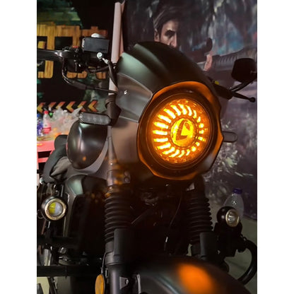 Benelli Leoncino 500 250 502C Headlight Modified Round Headlight Motorcycle Retro Headlight Assembly