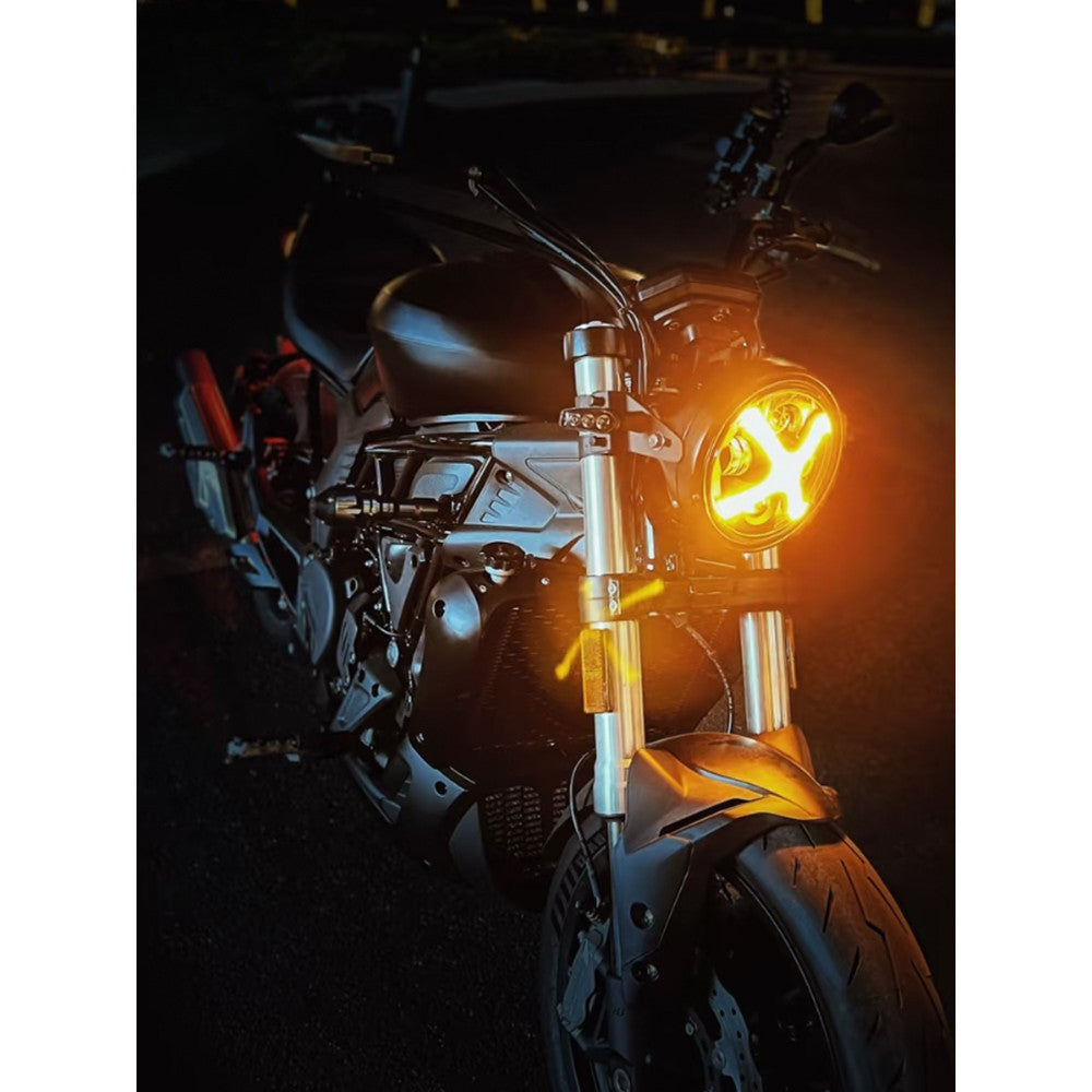 Benelli Leoncino 500 250 502C Headlight Modified Round Headlight Motorcycle Retro Headlight Assembly