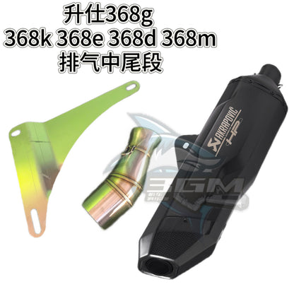 Zontes 368G Exhaust Slipon Muffler Exhaust 368G Pipe Plag & Play ZT368G Scooter 368G Exhaust Bracket