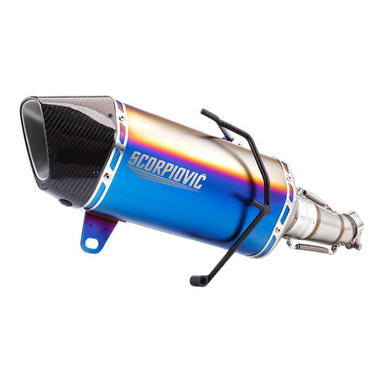 QJmotor Fortress 350 Motorcycle Exhaust Pipe 60mm Modification Mid Pipe 60mm Stainless Steel Exhaust Muffler Fort 350