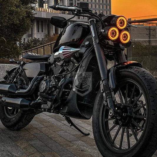 QJMOTOR SRV250 Accessories Headlights Flip Seat Air Filter Handle Bar Wheel Cover Belly Pan Splash Guard Radiator Cover