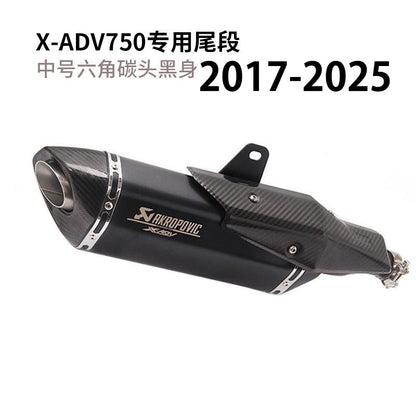 Honda XADV750 2021-2024 XADV 750 2025 Slipon Modified Exhaust Pipe Front Section and Tail Section