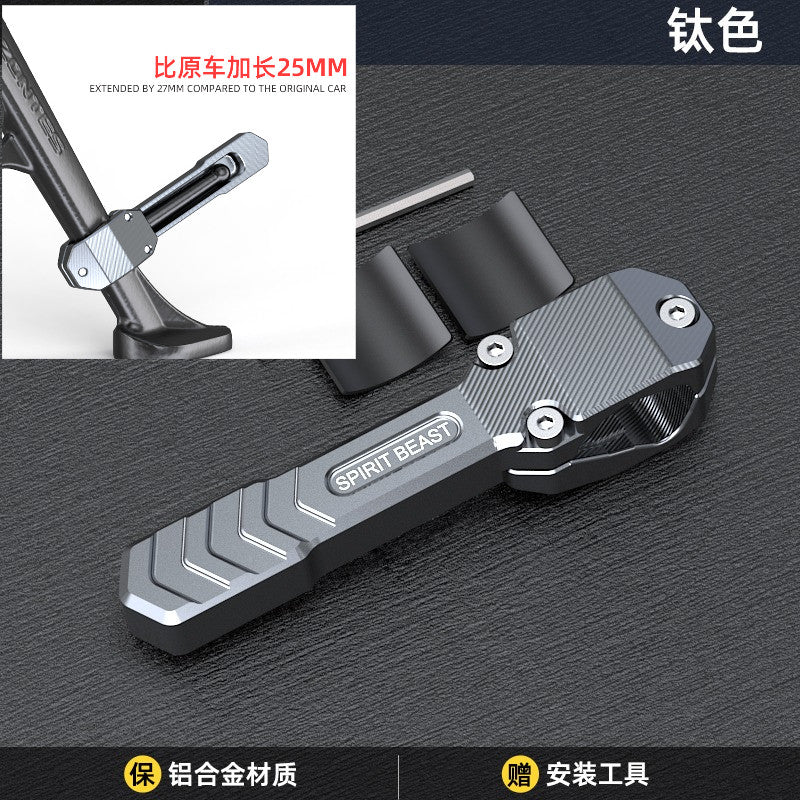 Zontes 368G Hi Low Version Anti-slip Side Stand Plate Kick Stand Extension Side Stand Parking Block