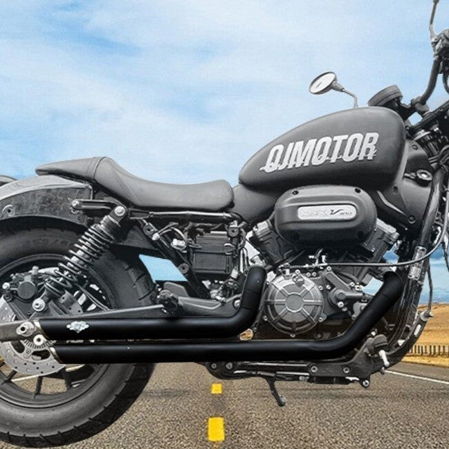 Full System Exhaust QJMotor SRV250 Vance & Hines with Heat Shield Harley Silencer SRV250 AMT Exhaust