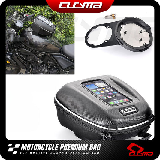 CUCYMA Motorcycle Fuel Tank Bag for Honda Rebel Cm500/CM300/Cm1100 Quick Release Fuel Tank Bag