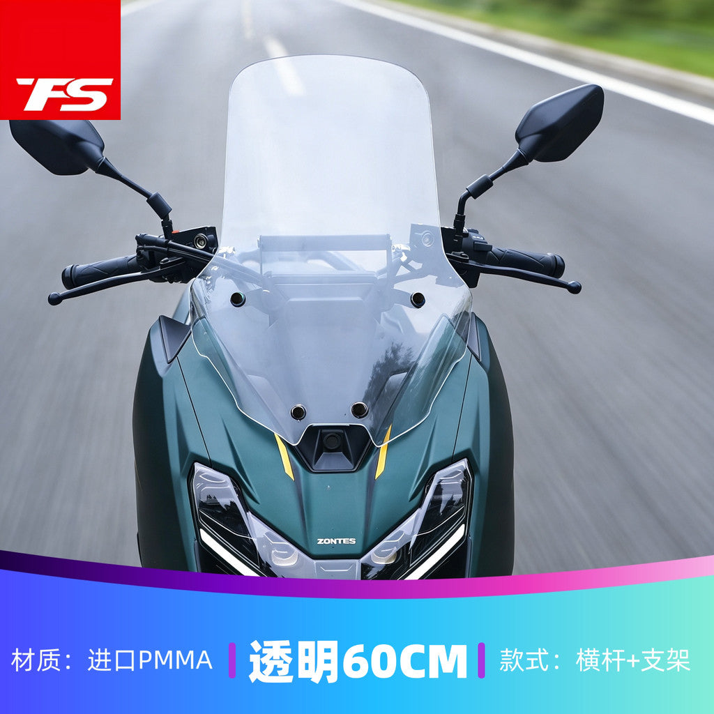 TFS Windshield for ZONTES 175X Sport Windshield with Cross Bar Modification Accessories Deflector