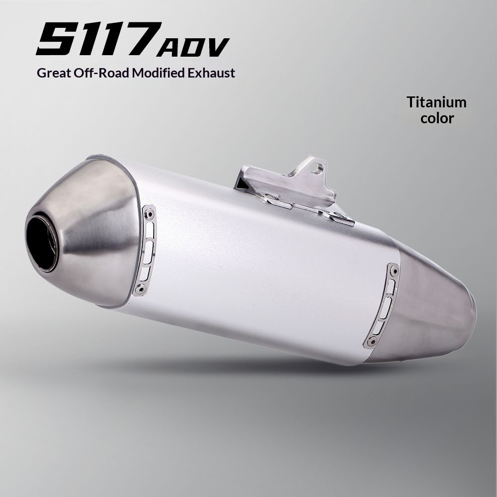Motorcycle Modified Off-road Exhaust Pipe Stainless Steel Universal 51mm Muffler Motorcross