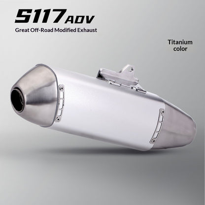 Motorcycle Modified Off-road Exhaust Pipe Stainless Steel Universal 51mm Muffler Motorcross