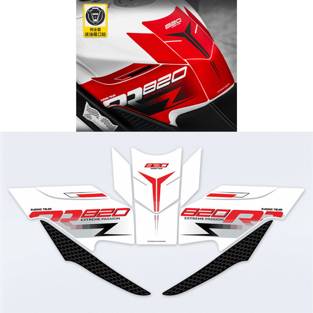 ZXMOTO 820RR Accessories Number Tail Tidy Body Sticker Windshield Lever Radiator Guard Tank Pad