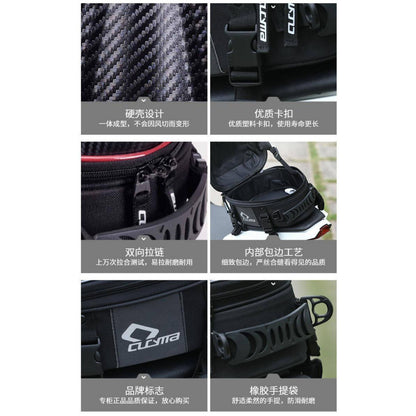 CUCYMA Motorcycle Hard Shell Rear Seat Bag Backpack Shoulder Crossbody Multi-Function Rider Bag