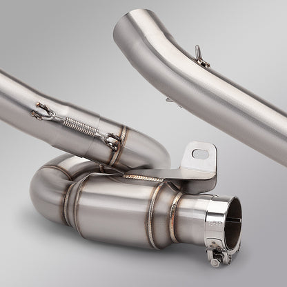 Kawasaki ZX10R Stainless Steel Spiral LInk Pipe Power Boom Motorcycle Exhaust Pipe 2009-2020