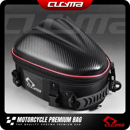 CUCYMA Motorcycle Hard Shell Rear Seat Bag Backpack Shoulder Crossbody Multi-Function Rider Bag