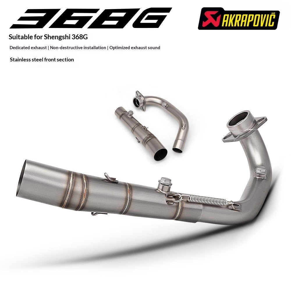 Akrapovic Suitable for Zontes 368G Full Exhaust System Stainless Steel Front Exhaust Pipe Muffler