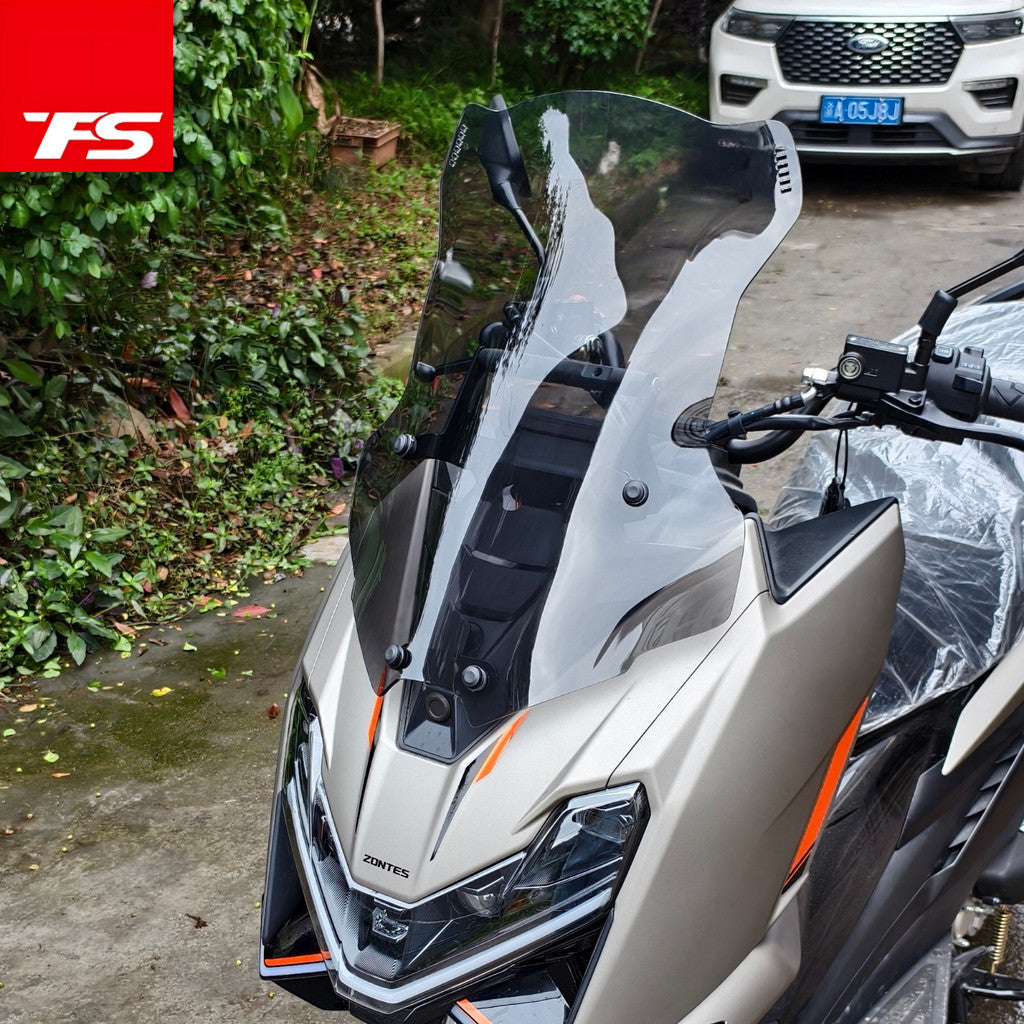 TFS Windshield for ZONTES 175X Upgrade Wide Front Windshield with Crossbar Modification Parts ZT175X