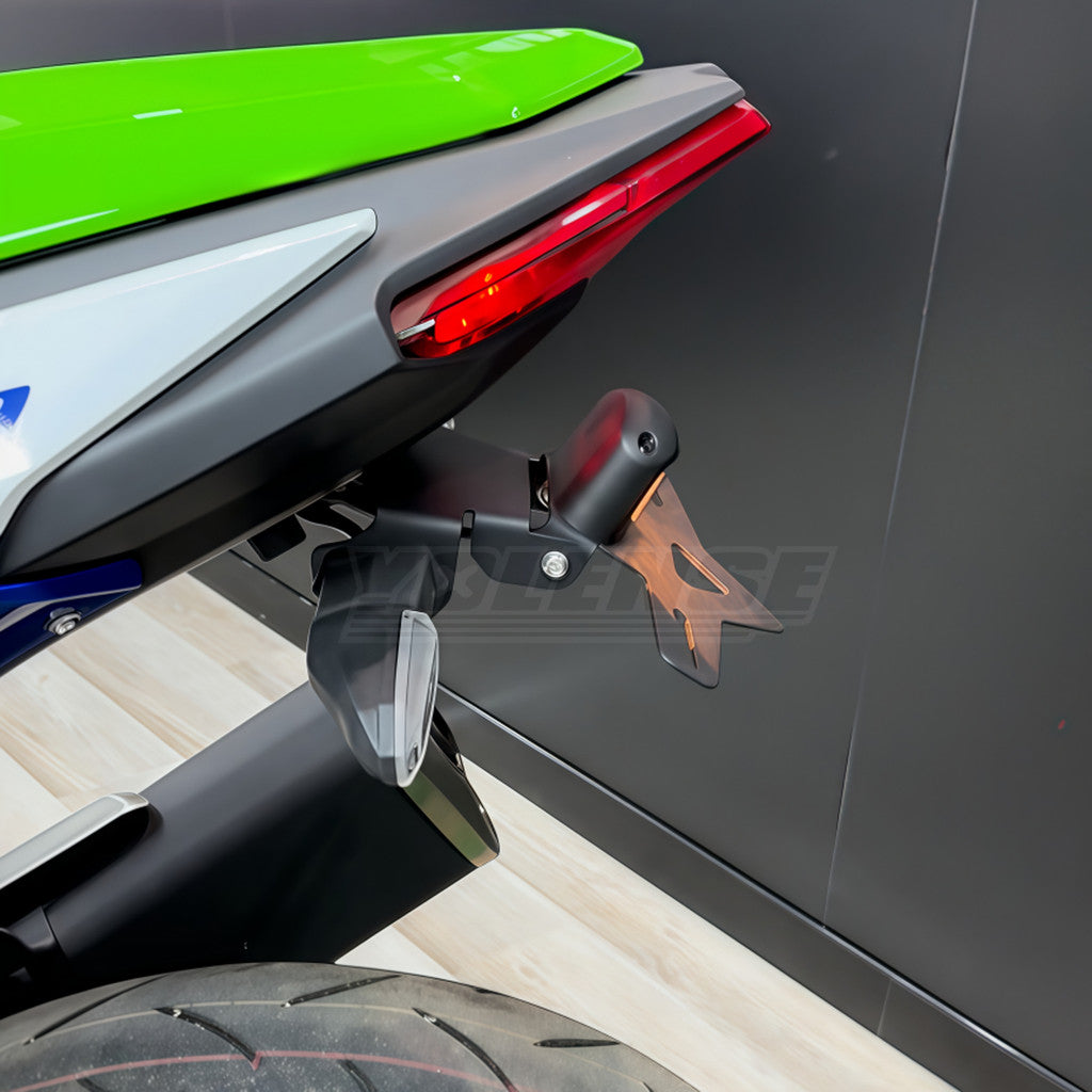Kawasaki Z900 2025-2026 Tail Tidy License Plate Frame Adjustable Stainless Steel License Plate Frame