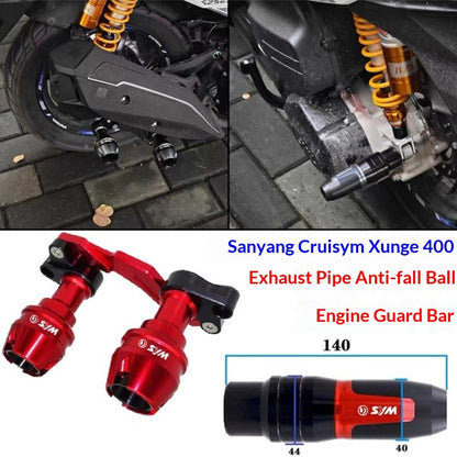 SYM Cruisym 400 Modified Aluminum Alloy Exhaust Pipe Slider Engine Protection Bar Cruisym 400i