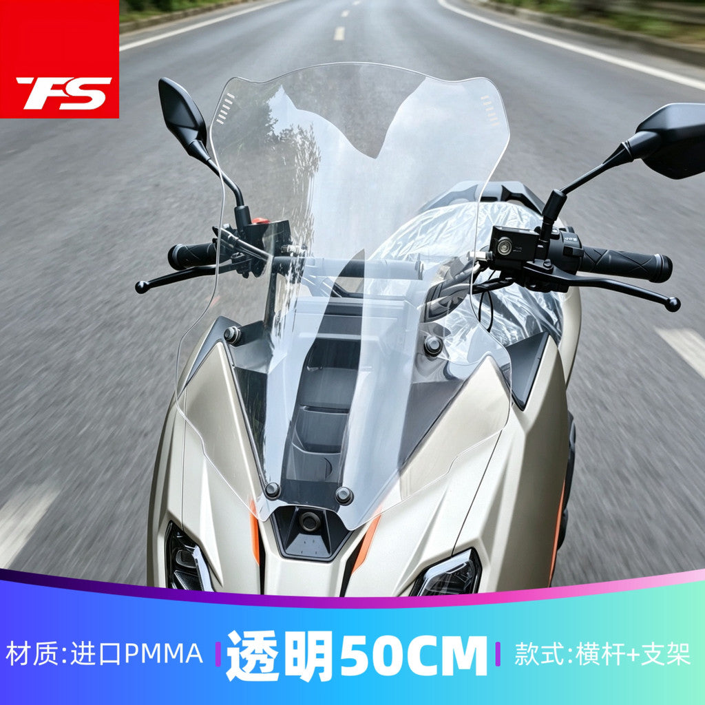 TFS Windshield for ZONTES 175X Upgrade Wide Front Windshield with Crossbar Modification Parts ZT175X