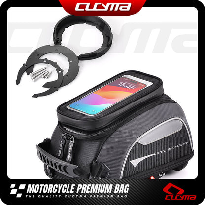 CUCYMA Quick Release Motorcycle Tank Bag for Triumph Street Triple 660 675 765 Anti-theft Navi Bag
