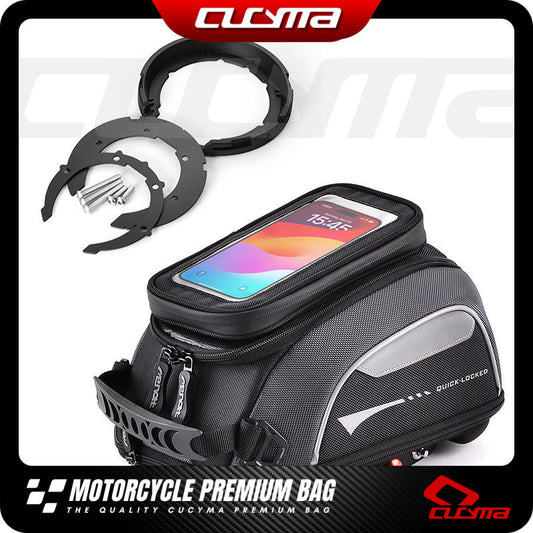 CUCYMA Quick Release Motorcycle Tank Bag for Triumph Street Triple 660 675 765 Anti-theft Navi Bag
