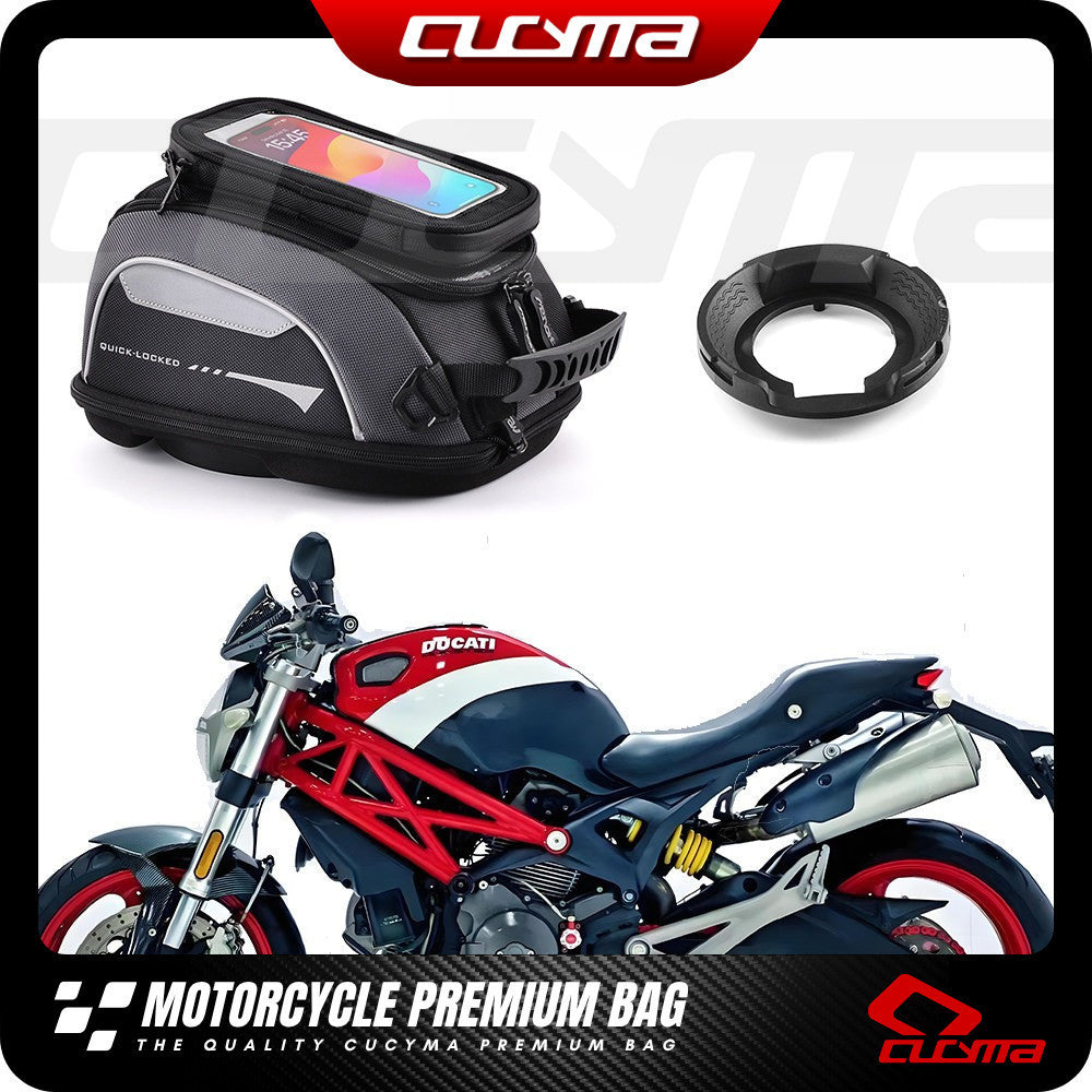 CUCYMA Motorcycle Quick Release Fuel Tank Bag Fit for Ducati Ducati Monster 795 Monster 1100 Evo
