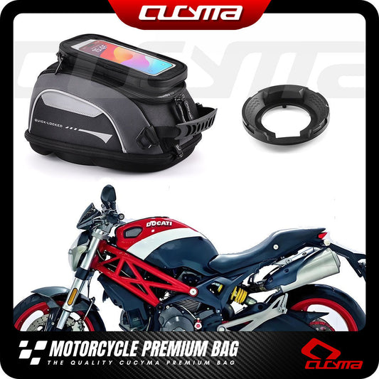 CUCYMA Motorcycle Quick Release Fuel Tank Bag Fit for Ducati Ducati Monster 795 Monster 1100 Evo