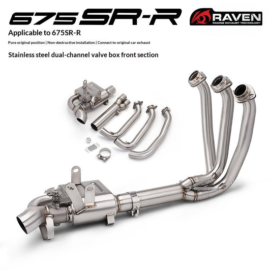 RAVEN CFMOTO 675SR-R Exhaust Front Header Pipe Dual Chamber Power Box Valve Control Exhaust 675SR-R