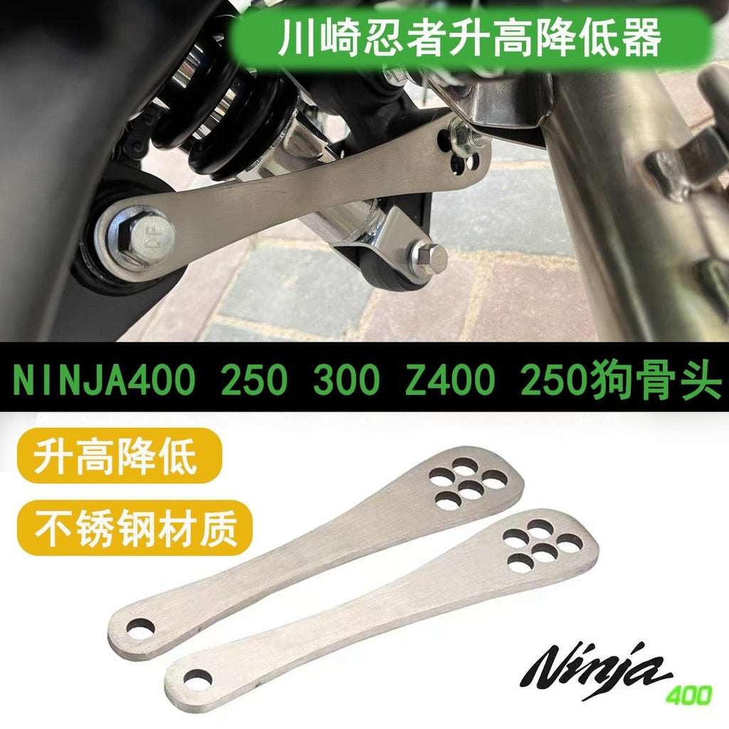 Lowering Kit for Kawasaki Ninja 400/300/250 & Z400/250 Stainless Steel Dog Bones Suspension Linkage