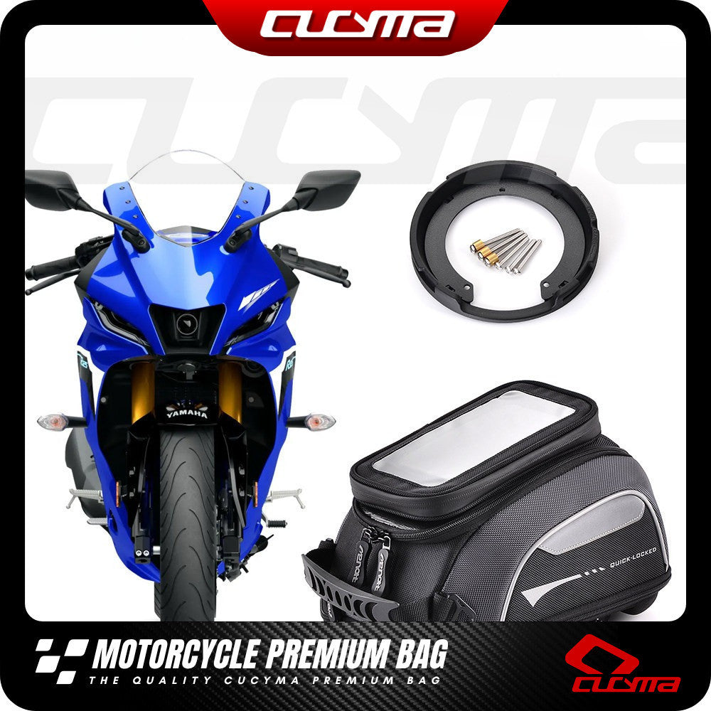 CUCYMA Motorcycle Quick Release  Fuel Tank Bag Fit for Yamaha YZF-R15 V3 V4 R1 R1m R6
