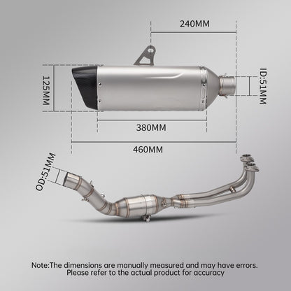 RAVEN TMAX560 TMAX530 2016-2026 Motorcycle Exhaust Full System Two O2 Sensor Stainless Steel Exhaust