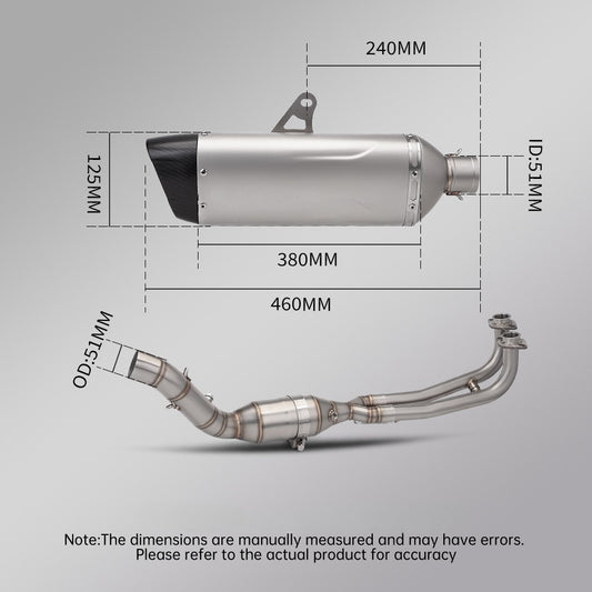 RAVEN TMAX560 TMAX530 2016-2026 Motorcycle Exhaust Full System Two O2 Sensor Stainless Steel Exhaust