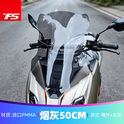 TFS Windshield for ZONTES 175X Upgrade Wide Front Windshield with Crossbar Modification Parts ZT175X