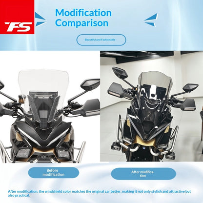 TFS ZONTES 703T Motorcycle Windshield Windscreen Front Deflector For 703T Windshield 703T 45cm
