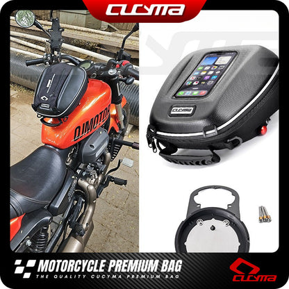 CUCYMA Quick Release Fuel Tank Bag SRV250 AMT Motorcycle Bag Suitable for Qjmotor SRV250 SRV250AMT