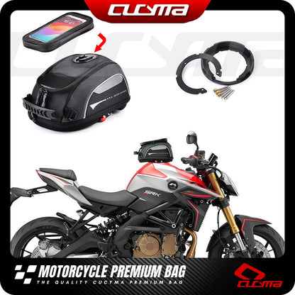 CUCYMA Suitable for Qjmotor SRK600 SRK250 Motorcycle All 5 Screw Cap Fuel Tank Bag QJ Can use