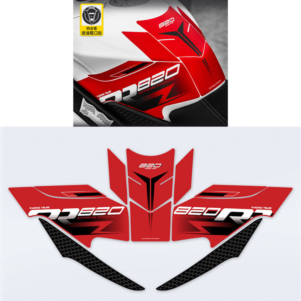 ZXMOTO 820RR Accessories Number Tail Tidy Body Sticker Windshield Lever Radiator Guard Tank Pad