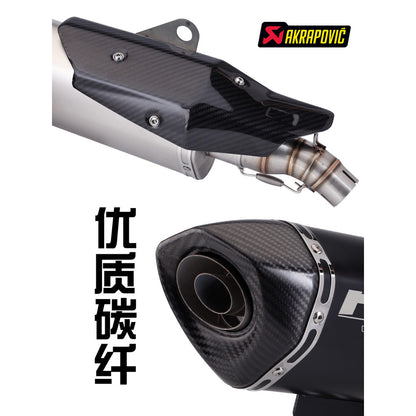 Akrapovic Motorcycle Exhaust Pipe for BMW C400X C400GT Carbon Fiber Stainless Steel Muffler Exhaust