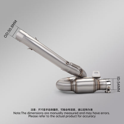 Kawasaki ZX10R Stainless Steel Spiral LInk Pipe Power Boom Motorcycle Exhaust Pipe 2009-2020