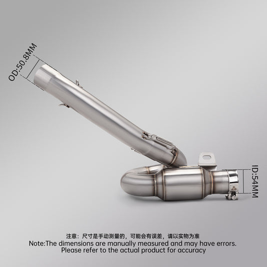 Kawasaki ZX10R Stainless Steel Spiral LInk Pipe Power Boom Motorcycle Exhaust Pipe 2009-2020