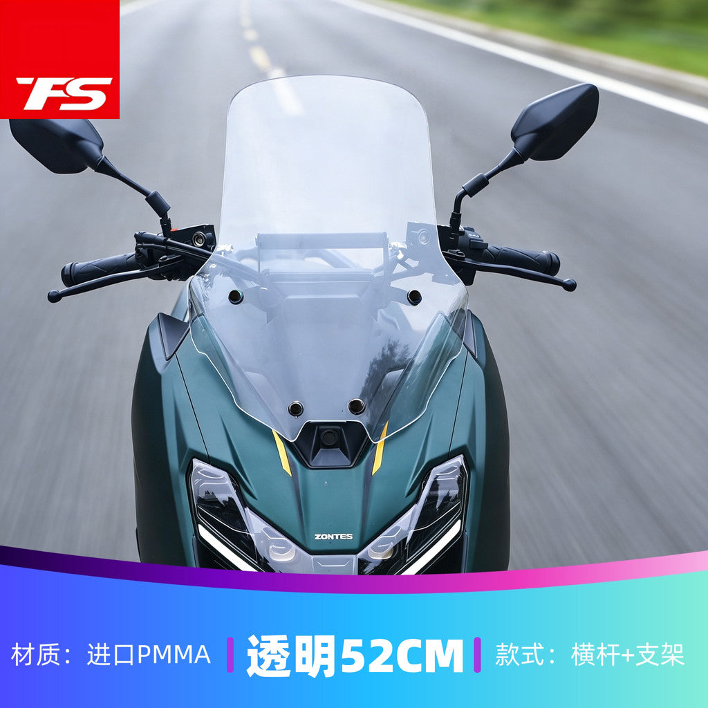 TFS Windshield for ZONTES 175X Sport Windshield with Cross Bar Modification Accessories Deflector