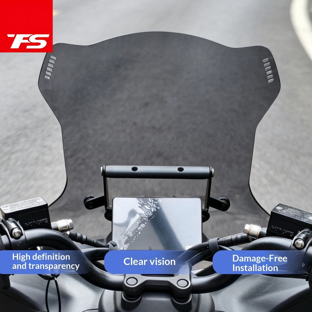 TFS Windshield for ZONTES 175X Upgrade Wide Front Windshield with Crossbar Modification Parts ZT175X