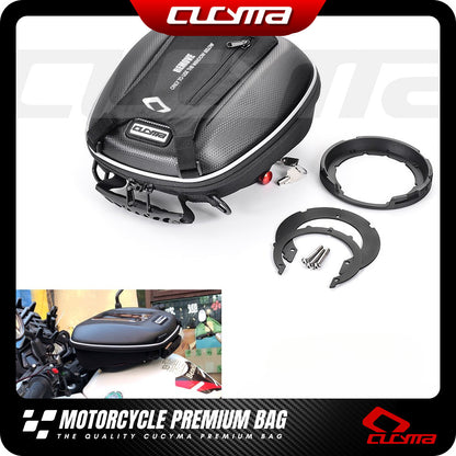 CUCYMA Motorcycle Quick Release Fuel Tank Bag Suitable for 249S Benelli Tnt600 300 Trk251 with Lock