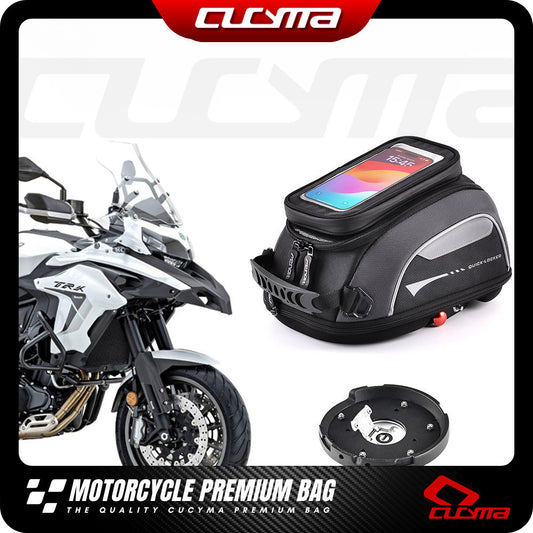 CUCYMA Motorcycle Quick-release Fuel Tank Bag for BENELLI TRK502X TRK502 Tank Bag Quick Lock