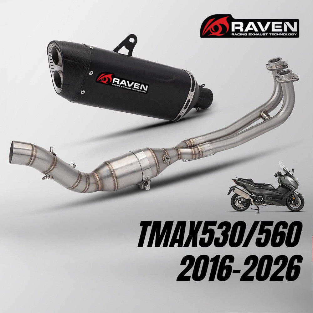 RAVEN TMAX560 TMAX530 2016-2026 Motorcycle Exhaust Full System Two O2 Sensor Stainless Steel Exhaust