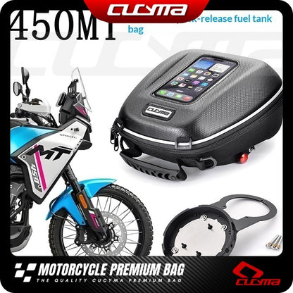 CUCYMA Motorcycle Quick-release Fuel Tank Bag Suitable for CFMoto 450MT 650MT with Lock Features